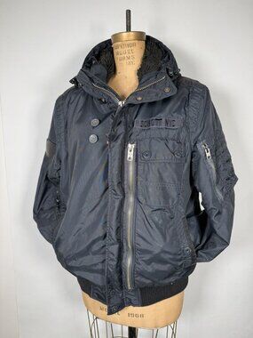 Vintage Schott NYC Army Type M85 Hooded Bomber Jacket